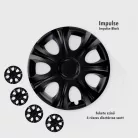 13" DÍSZTÁRCSA IMPULSE FEKETE, 4db