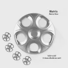 13" DÍSZTÁRCSA MATRIX EZÜST, 4db