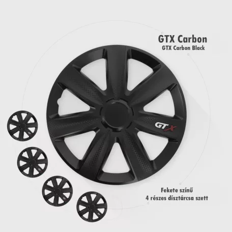 16" DÍSZTÁRCSA GTX CARBON FEKETE, 4db