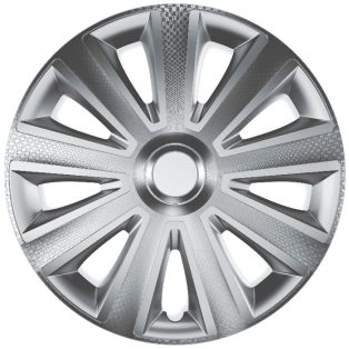 15" DÍSZTÁRCSA AVIATOR CARBON EZÜST, 4db