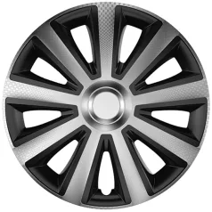16" DÍSZTÁRCSA AVIATOR CARBON EZÜST-FEKETE, 4db