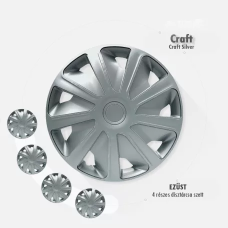 16" DÍSZTÁRCSA CRAFT EZÜST, 4db