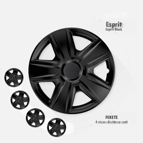 16" DÍSZTÁRCSA ESPRIT FEKETE, 4db