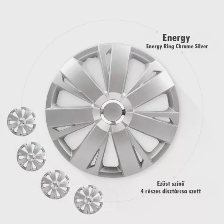 16" DÍSZTÁRCSA ENERGY RC EZÜST, 4db