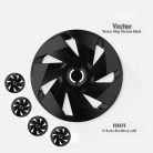 13" DÍSZTÁRCSA VECTOR RC FEKETE, 4db