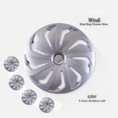 16" DÍSZTÁRCSA WIND RC EZÜST, 4db