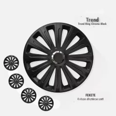 16" DÍSZTÁRCSA TREND RC FEKETE, 4db