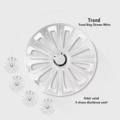 16" DÍSZTÁRCSA TREND RC FEHÉR, 4db