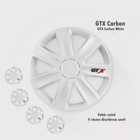 16" DÍSZTÁRCSA GTX CARBON FEHÉR, 4db