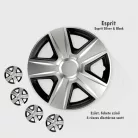 16" DÍSZTÁRCSA ESPRIT EZÜST-FEKETE, 4db