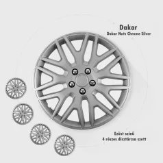 15" DÍSZTÁRCSA DAKAR NC EZÜST, 4db