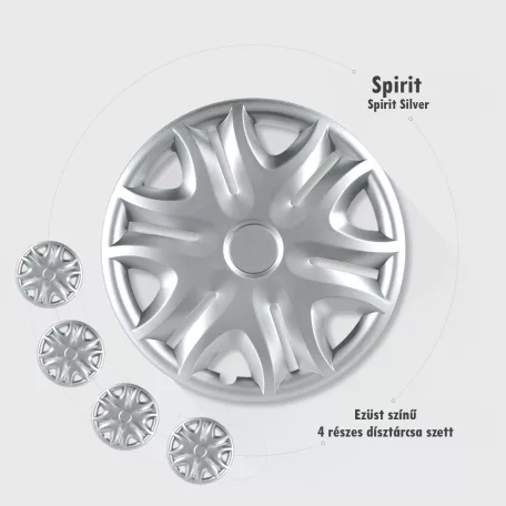 13" DÍSZTÁRCSA SPIRIT EZÜST, 4db