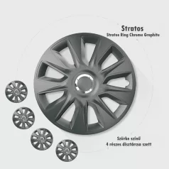16" DÍSZTÁRCSA STRATOS RC SZÜRKE, 4db