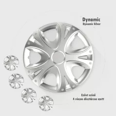 15" DÍSZTÁRCSA DYNAMIC EZÜST, 4db