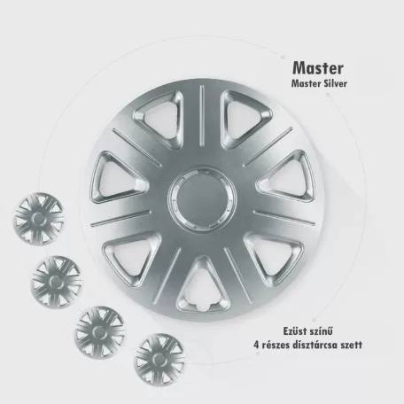 14" DÍSZTÁRCSA MASTER EZÜST, 4db