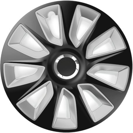 17" DÍSZTÁRCSA STRATOS RC FEKETE-EZÜST, 4db