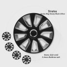 17" DÍSZTÁRCSA STRATOS RC FEKETE-EZÜST, 4db