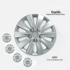 13" DÍSZTÁRCSA RAPIDE NC EZÜST, 4db