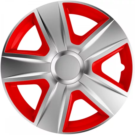 16" DÍSZTÁRCSA ESPRIT EZÜST-PIROS, 4db