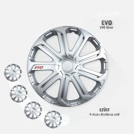 16" Dísztárcsa Evo Silver, 4db