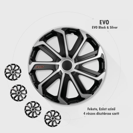 Dísztárcsa 16" Evo Black Silver