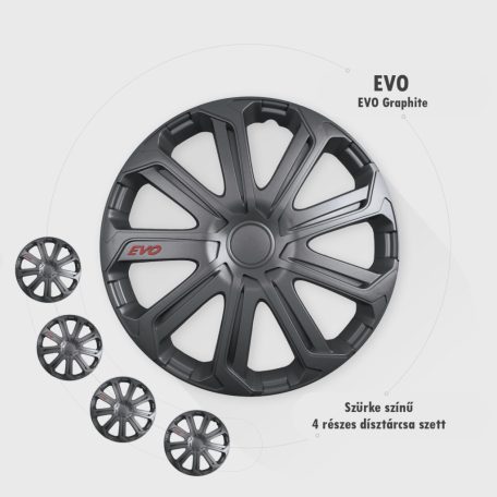 14" Dísztárcsa Evo Graphite, 4db