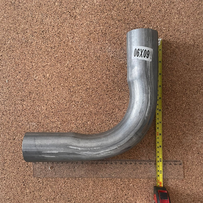 90 fokos 60 mm-es kipufogó könyök felülnézetből